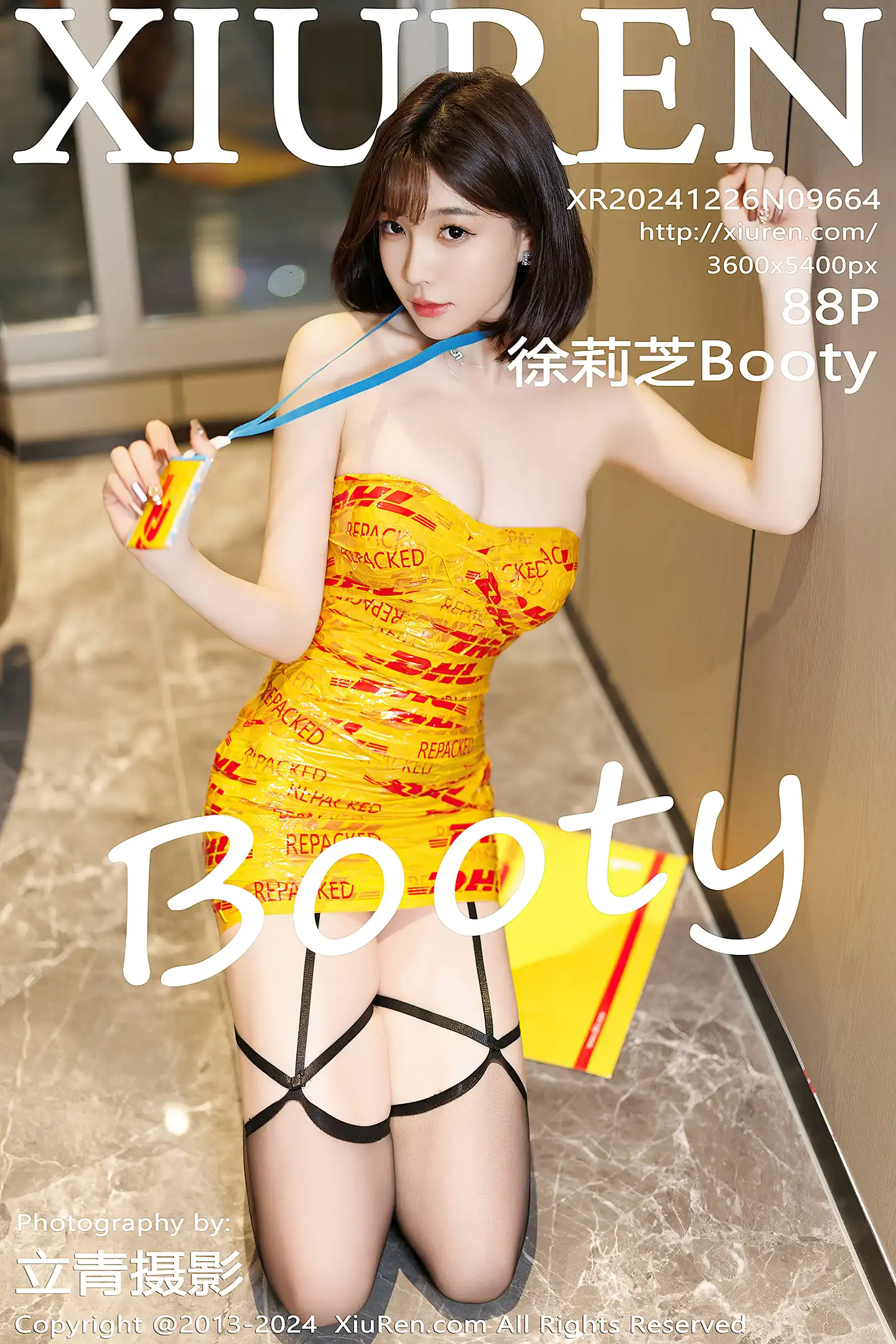 [XiuRen秀人网]No.9664_女神徐莉芝Booty性感黄色胶布+黑色情趣内衣秀完美身材诱惑写真88P-秀人网 - XiuRen.Space